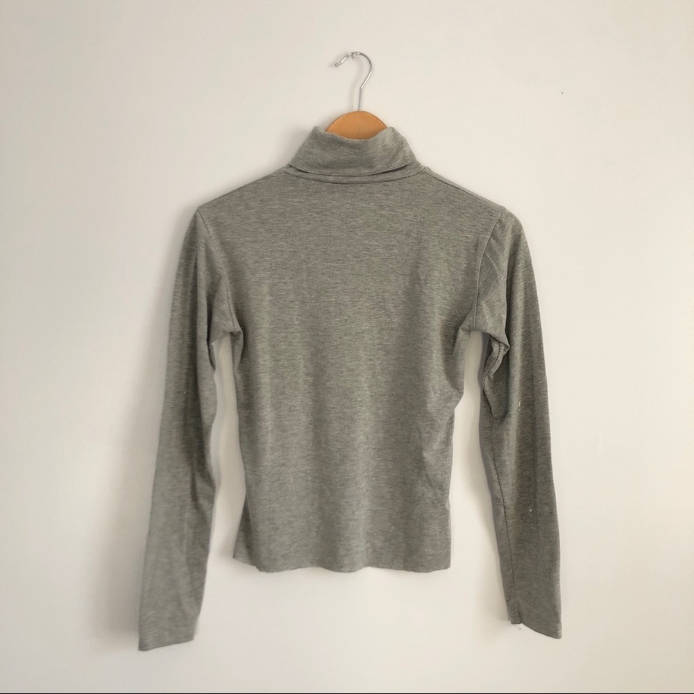 Grey Turtle Neck Top